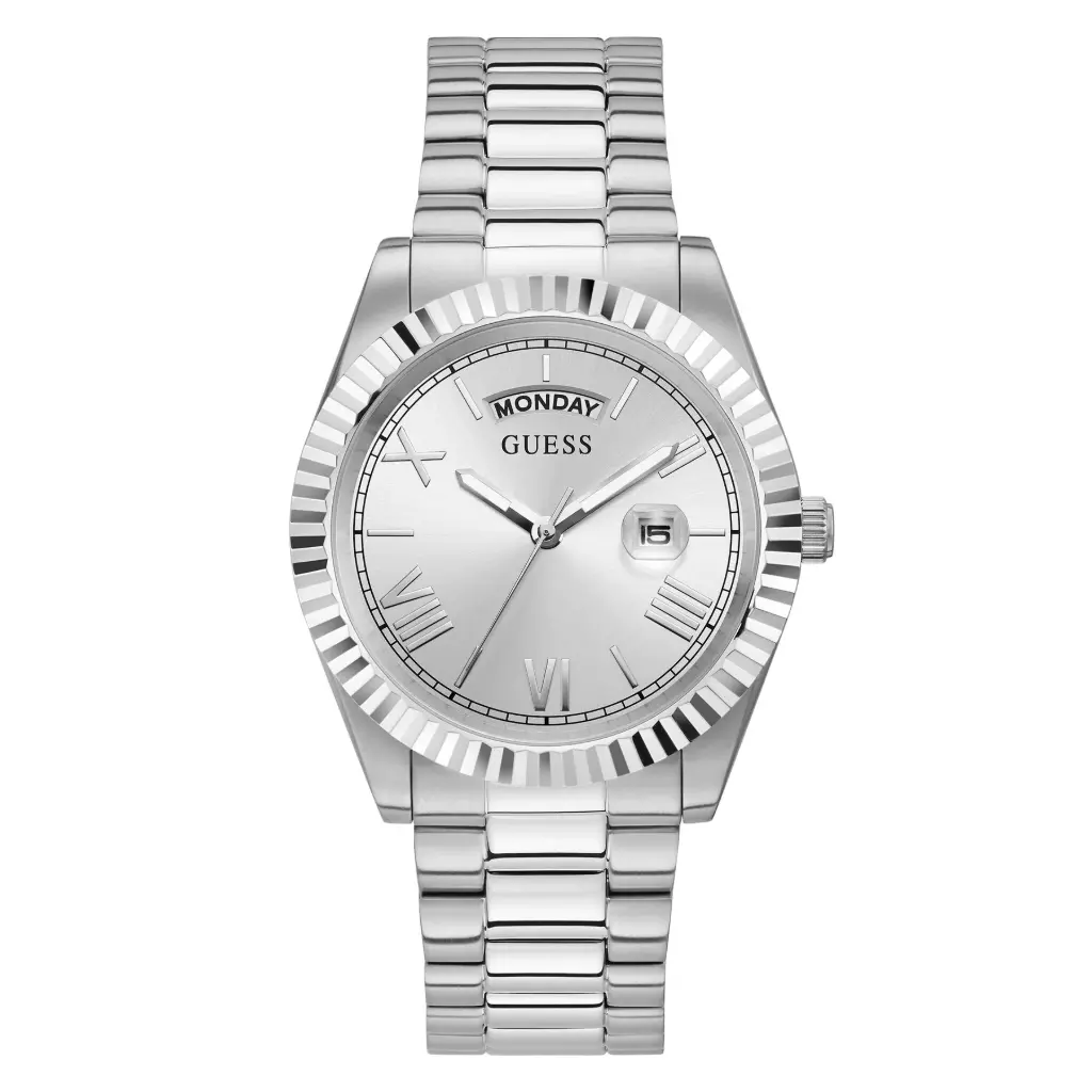 Guess Men's Watch Silver Tone Case Quartz