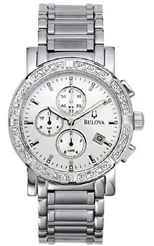 Bulova Chronograph Diamond Mens Watch 96E03