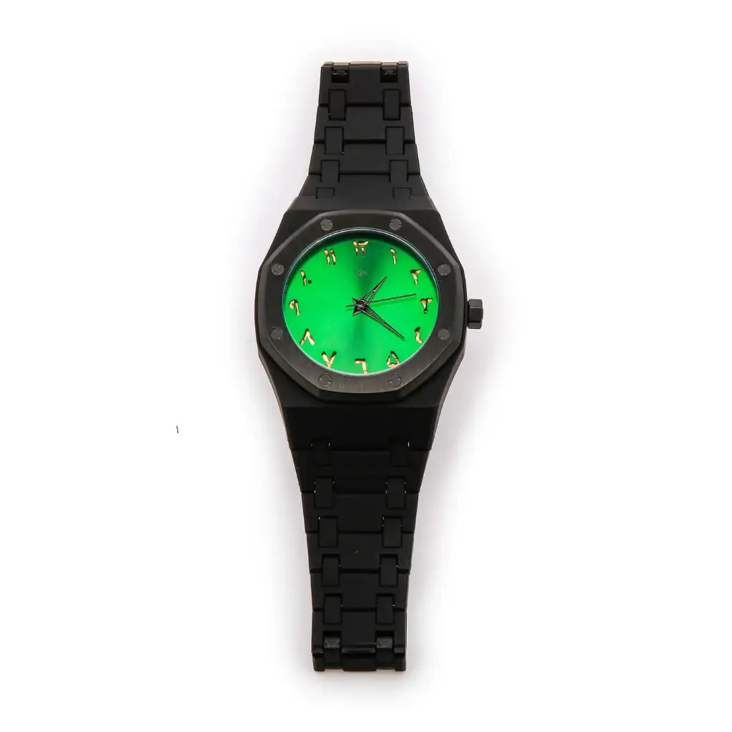 Eight Ait Kuwait Skull Arabic Watch - Royal Green 