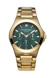 Geoffrey Beene® Gunmetal-Tone Diamond Dial Watch 