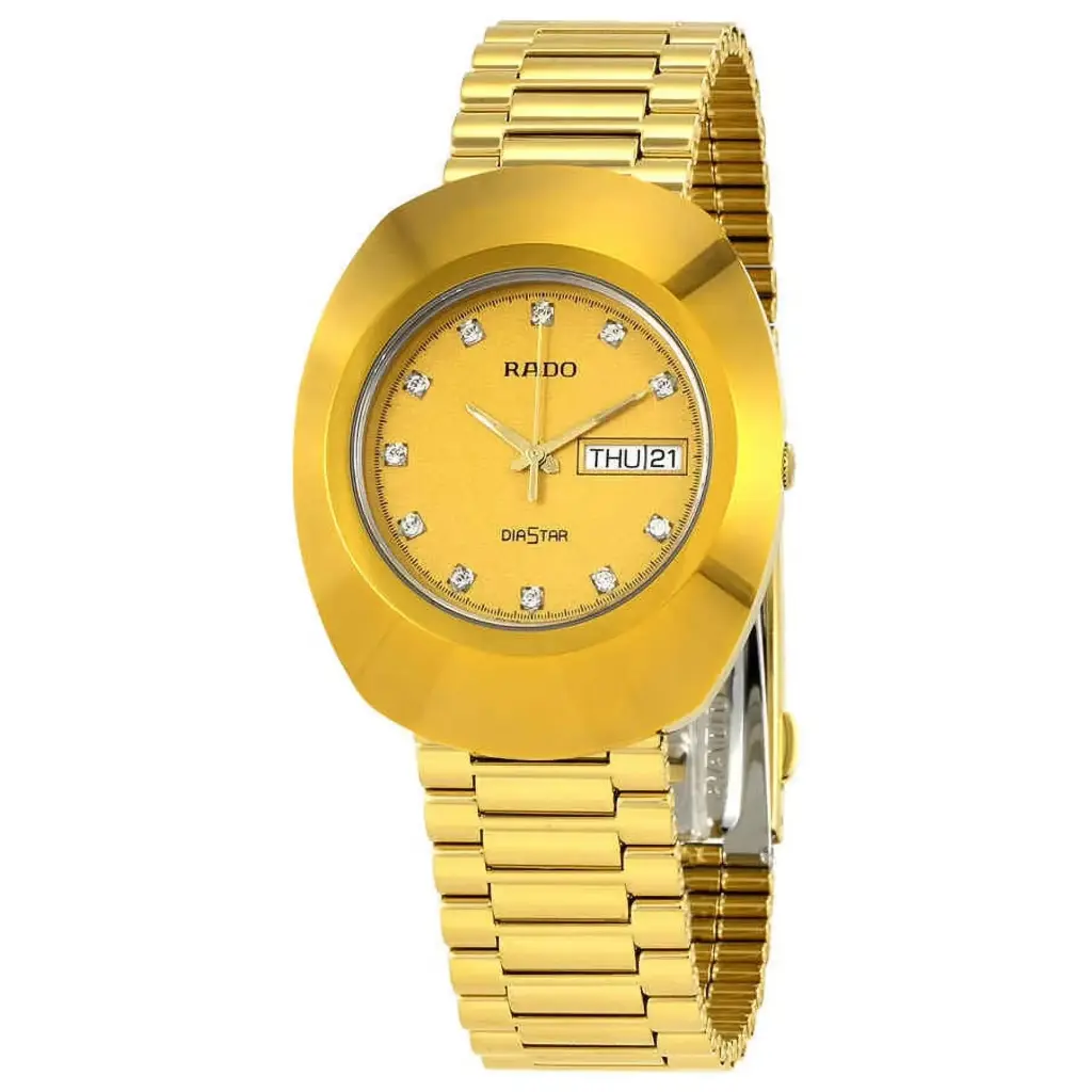 Rado Diastar Quartz Gold Dial Men's Watch 