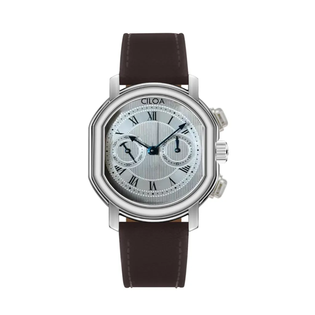 CILOA Quartz Movement Genuine Leather Strap Men's Watch