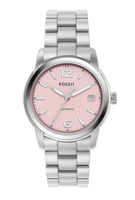 Fossil Heritage Analog Pink Dial Watch