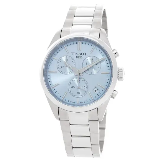 Tissot PR 100 Chronograph Quartz Ice Blue Dial Men's Watch