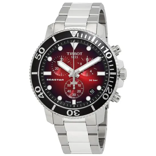 Tissot Seastar 1000 Chronograph Quartz Red Gradient Dial Men's Watch