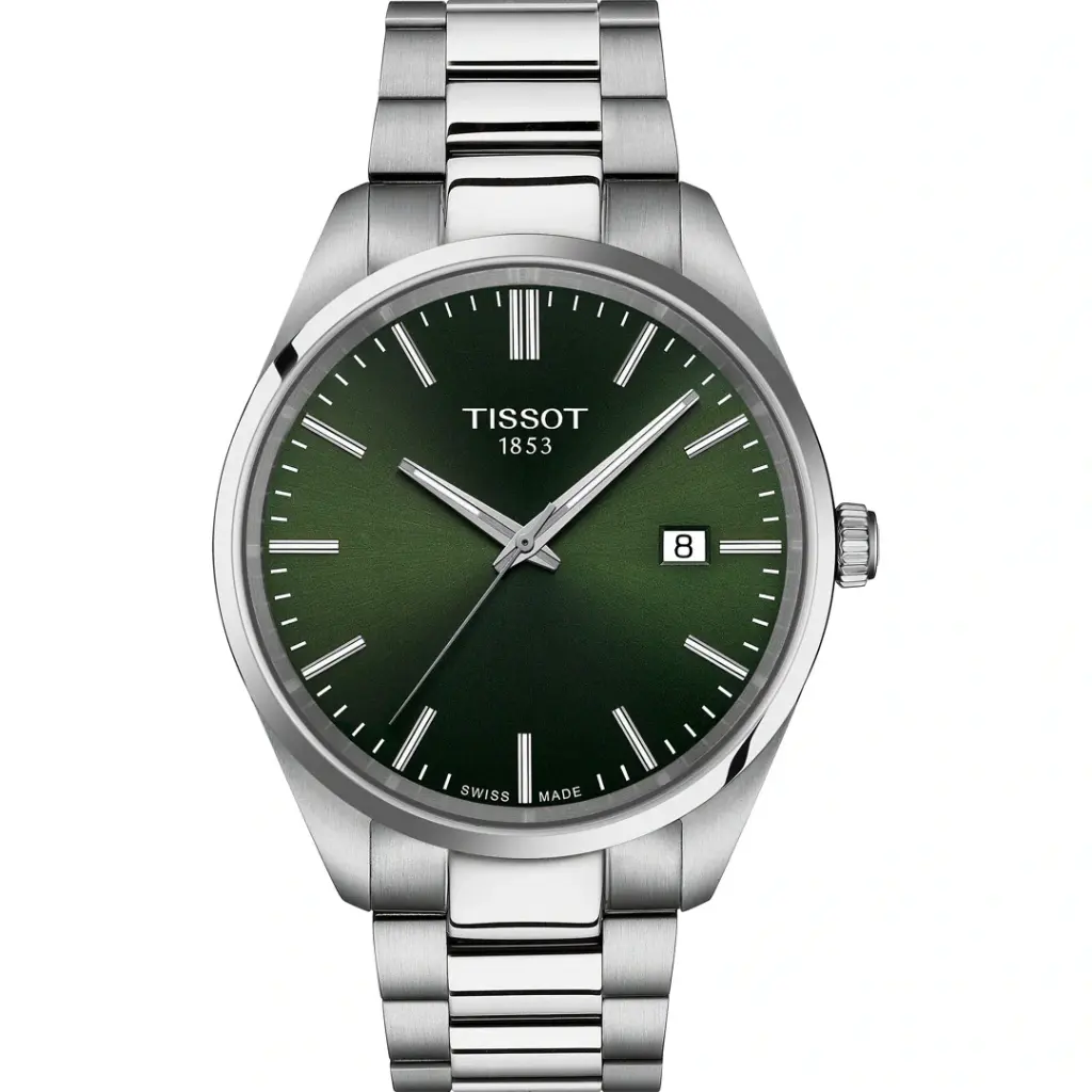 Tissot PR 100 Quartz 40mm Grün Herrenuhr Watch