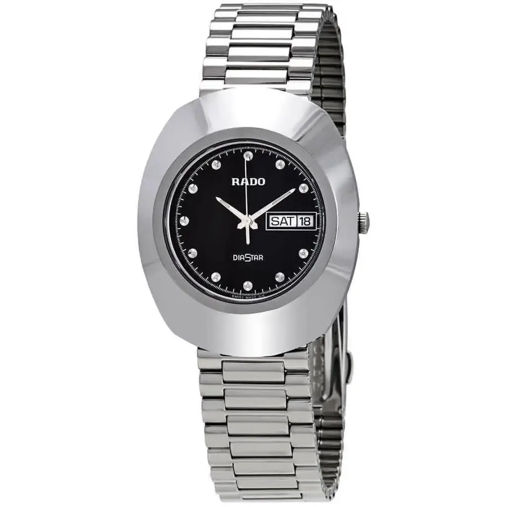 Rado Diastar Stainless Steel Men's Watch  Black Dial