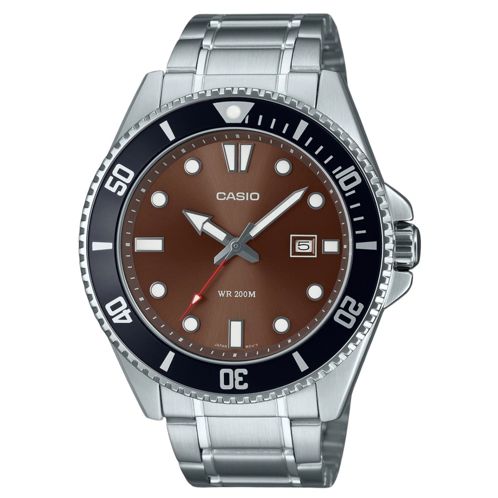 Casio Standard Analog Stainless Steel Brown Dial Men's Watch 