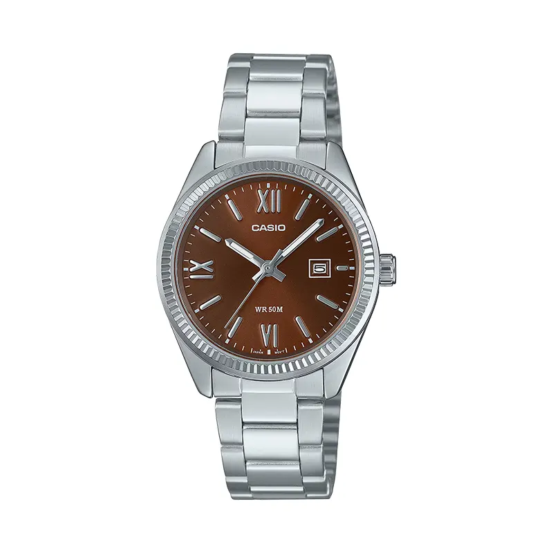 Casio Standard Analog Ion Plated Stainless Steel Brown Dial Quartz  Men's Watch