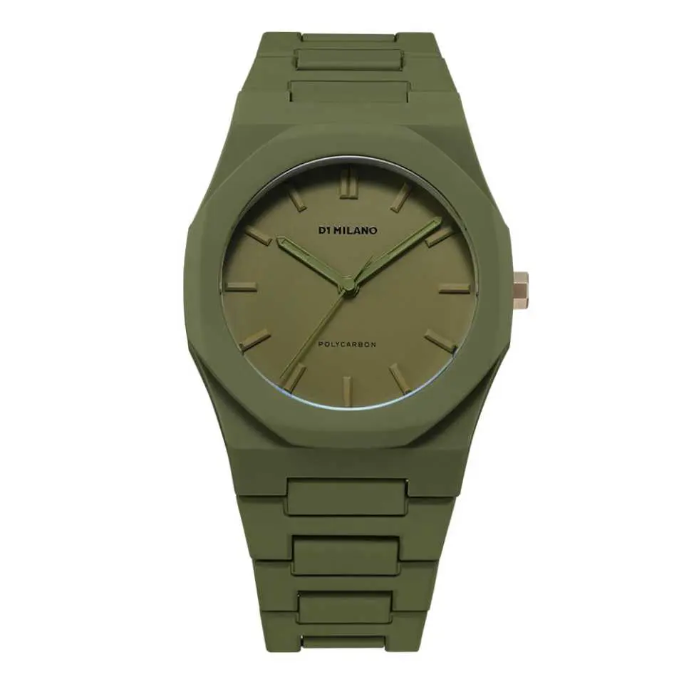 D1 Milano Polycarbon Green Block Watch
