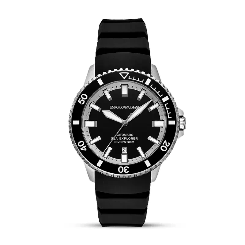 Emporio Armani Sea Explorer Automatic Silicone Man's Watch 
