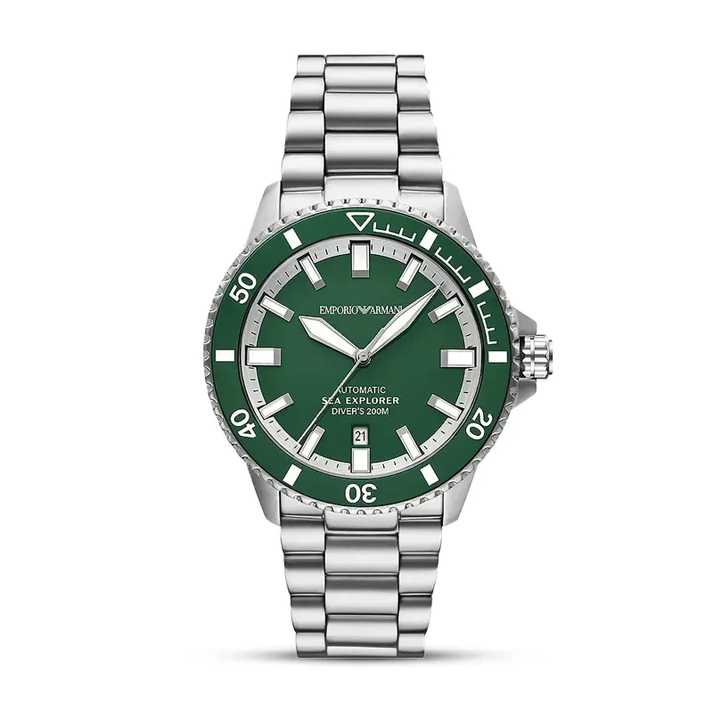 Emporio Armani Sea Explorer Automatic Green Dial Watch 