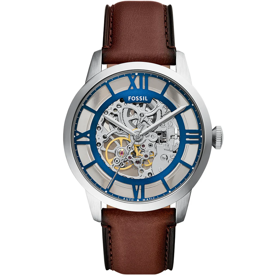 Fossil Townsman Automatic Brown Leather Watch 