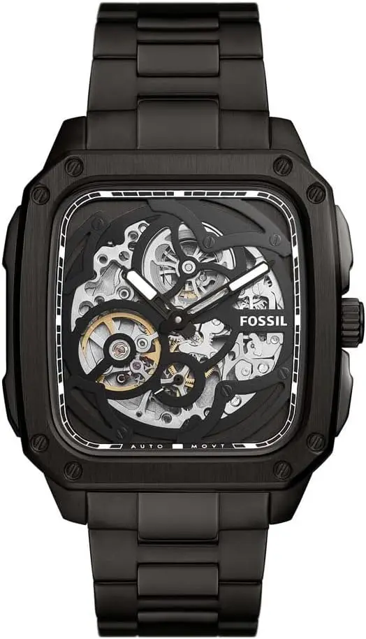 Fossil Inscription Automatic Stainless Steel Watch 