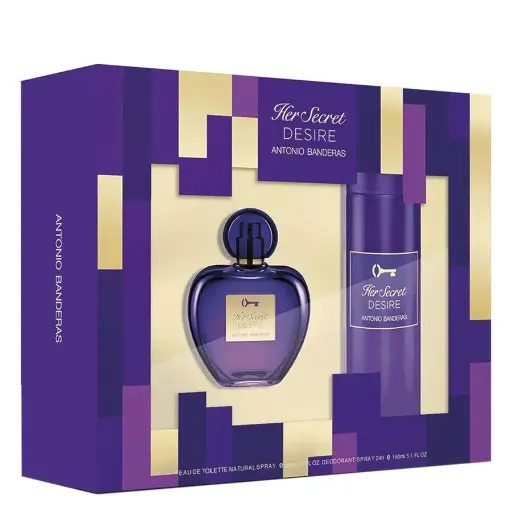 [ANBN00090] ANTONIO BANDERAS HER SECRET DESIRE (W) SET EDT 50ML + DEODORANT 150ML