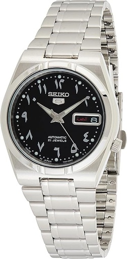 [SNK063J5] SEIKO 5 WATCH STEEL BLACK ARABIC NO. DAIL (W)