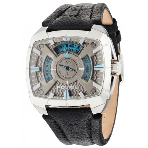 [PL.14796JS-61] POLICE WATCH PL G GFORCE SS CAS GUN DIA BLK LTR STP