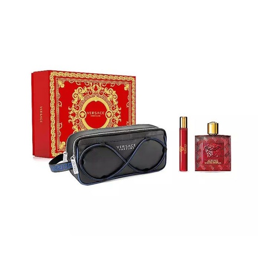 [7410693] VERSACE EROS FLAME EDP 100ML WITH TRAVEL SPRAY 10ML SET