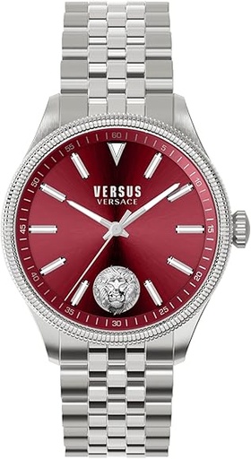[V WVSPHI4221] Versus Men COLONNE Analog Wrist Watch with Red Round Dial - 45 MM 