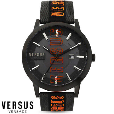 [V WVSPHN0120] Men's Barbes Solar Watch With Grey And Black Dial And Black Leather Strap