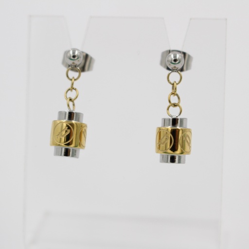 [P PJ 25744ESSG/01] POLICE LADIES TWO TONE RHODIUM PLATED EARRING WITH P PJ 25744ESSG/01
