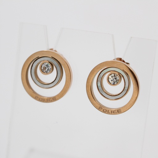 [PEJLE2102803] PE ROMAN RG EARRINGS WITH MOP & CRYSTALS