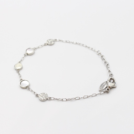 [PEJLB2121211] PE ORBIT POLISHED SILVER MOP MULTI-MOTIF BRACELET