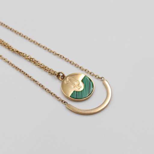 PE ORBIT POLISHED GOLD MOP BRACELET