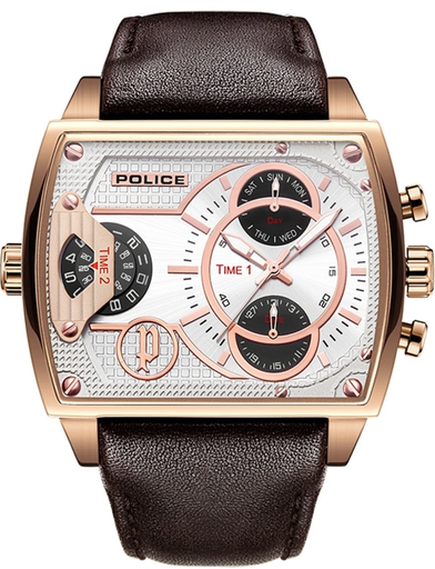 [PL.14698JSR/04] POLICE WATCH PL.14698JSR/04 MEN'S WATCH, REAL LEATHER STRAP