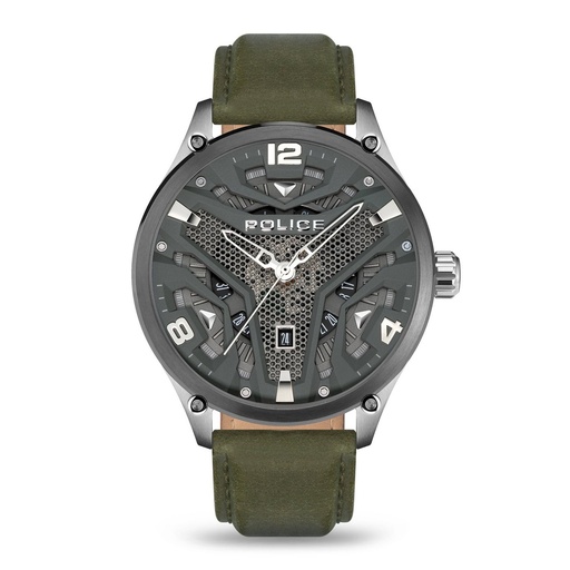 [PL.16066JSB/02A] POLICE WATCH IPB CASE CLEAR GLASS, BLACK DIAL/ STRAP PL.16066JSB/02A