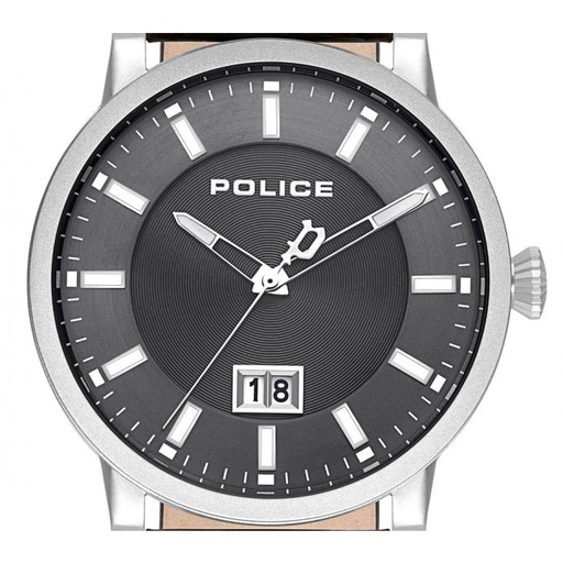 [P 15404JS-13] POLICE WATCH PL G COLLIN SS CASE GREY DIAL GREY LEATHER