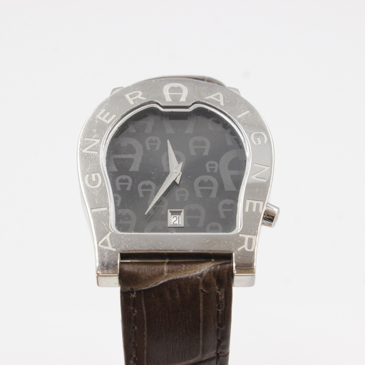 [A22000] AIGNER WATCHE STAINLESS STEEL LEATHER A22000