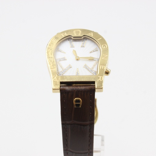[A22400] AIGNER WATCHE STAINLESS STEEL LEATHER A22400