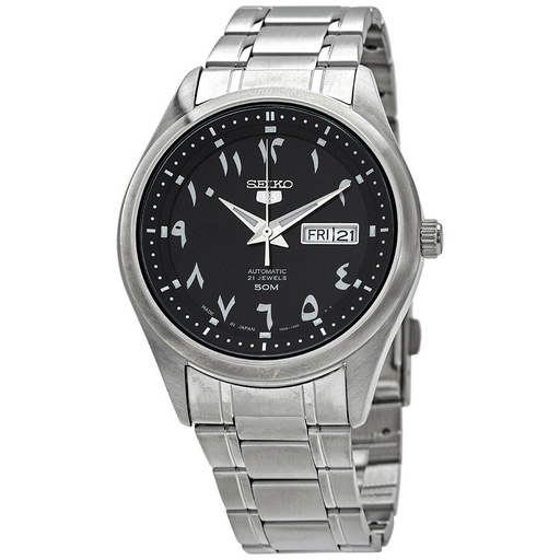 [SNKP21J1] SEIKO 5 WATCH STEEL BLACK ARABIC NO. DAIL (M) SNKP21J1