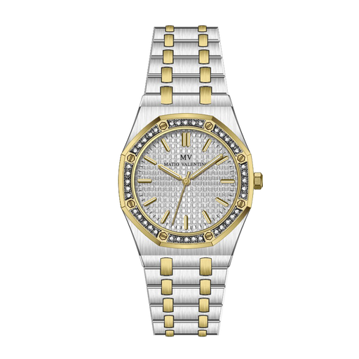 [MV6565L-9] MATIO VALENTINO (W) WATCH 2 TONE WHITE DIAL