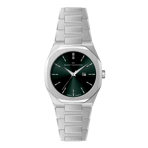[MV5038G-3] MATIO VALENTINO (M) WATCH SILVER GREEN DIAL