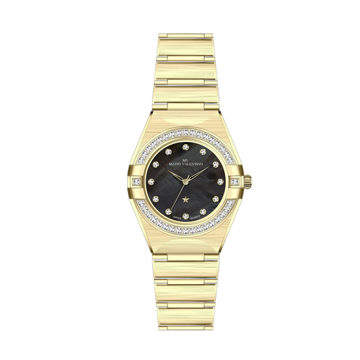 [MV7085L-2] MATIO VALENTINO (W) WATCH FULL GOLD MOP STAR DIAL