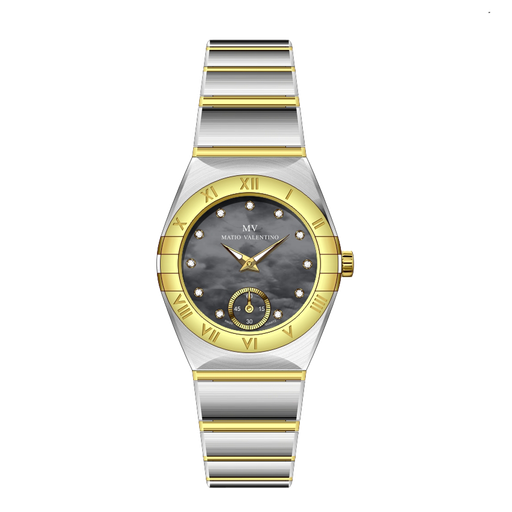 [MV5047-3] MATIO VALENTINO (W) WATCH 2 TONE GREY MOP DIAL