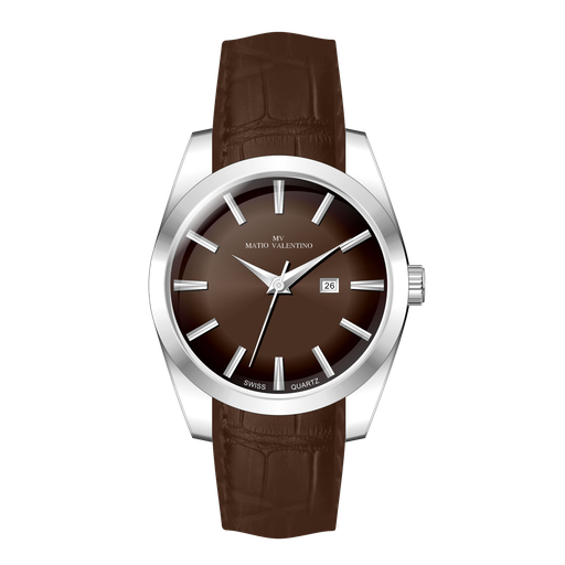 [MV7084-4] MATIO VALENTINO (M) WATCH BROWN LEATHER STRAP
