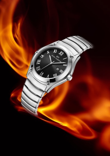 [MV6549G-2] MATIO VALENTINO (M) WATCH BLACK DIAL ROMAN NO.