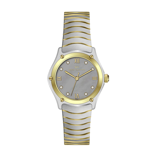 [MV6542L-1] MATIO VALENTINO (W) WATCH 2 TONE GREY DIAL ROMAN NO.