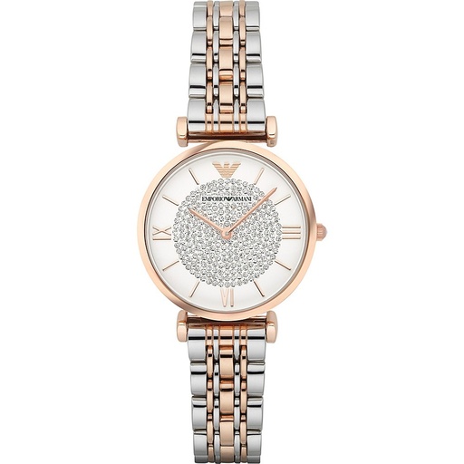 [723763236485] Emporio Armani Women's AR1926 Classic Round Two-tone Stainless Steel Bracelet Watch