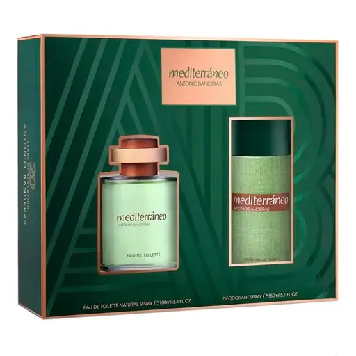 ANTONIO BANDERAS MEDITERRANEO (M) SET EDT 100ML + DEODORANT SPRAY 150ML 
