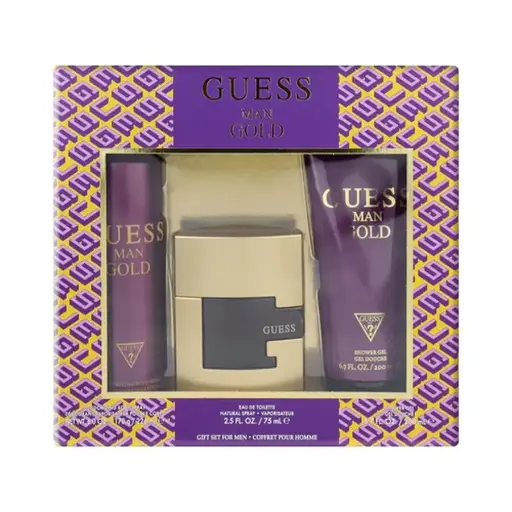 GUESS GOLD (M) SET EDT 75ML + SG 200ML + BODY SPRAY 226ML 