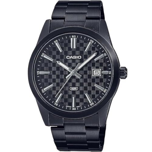 [MTP-VD03B-1AUDF] Casio MTP-VD03B-1A Men S Standard Black IP Stanless Steel Black Dial 3-Hand Analog Watch