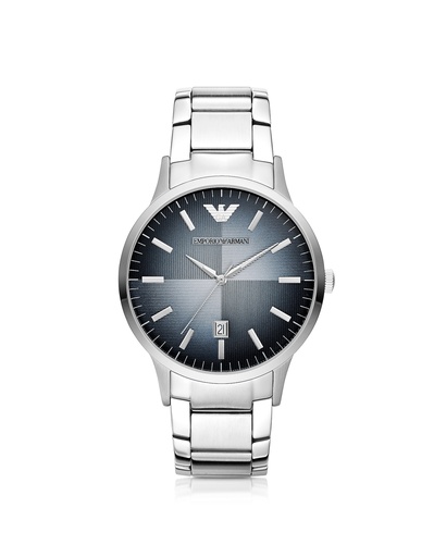 Empror Armani Watch Renato Silver Round Stainless Steel