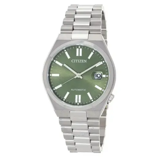 [NJ0158-89Z] Citizen automatic watch with a refined green dial and stainless-steel bracelet