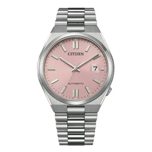 [NJ0158-89X] Citizen automatic watch features a stylish pink dial and stainless-steel bracelet