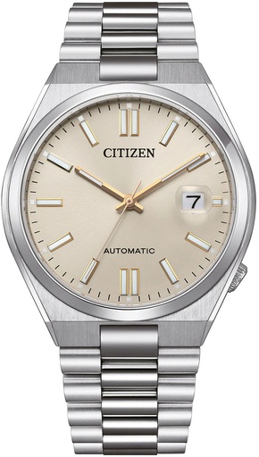 [NJ0151-88W] Citizen automatic watch with a refined beige dial and stainless-steel bracelet