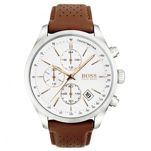 [1513475] Hugo Boss 1513475 Watch Chronograph Brown Leather Man